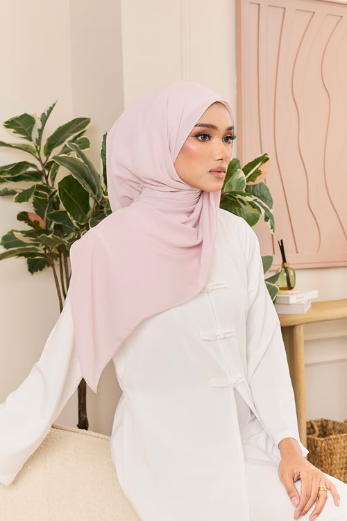 Whisper Basic in Blush Petal - Hoodie Shawl